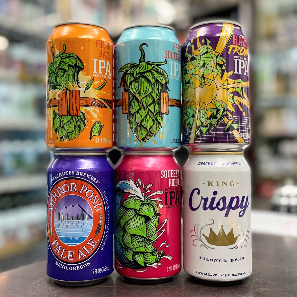 inakiku_sake's tweet photo. アメリカ🇺🇸
#Deshutes
IPA
HazyIPA
WestCoastIPA
Imperial HazyIPA
Pale Ale
Pilsner とスタイルの異なる6種が入荷
です✨
採れたてホップエキスをそのまま絞ったようなフレッシュでジューシーなIPA
#FreshSqueezed
トロピカルフルーツのような味わいが際立つHazyIPA
#FreshHaze
(続く)
#craftbeer https://t.co/GuLH1EI7NU