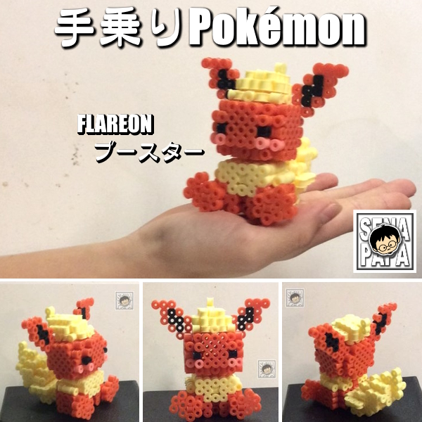 BeadsSenapapa's tweet photo. 手乗りポケモンシリーズの第7弾。イーブイの進化バージョンその1「ブースター」です。人気ポケモンランキングTOP20 の15位でした。図案はブログにUPしました。
#アイロンビーズ #立体アイロンビーズ
#ポケモン
#ブースター #Pokemon #3dperler #flareon #eveeevolution https://t.co/WMtcwJrbM3