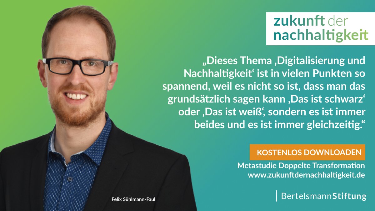 zu_nachhaltig's tweet photo. Verhindern #Digitalisierung &amp; Wachstumszwang #nachhaltigenWandel? Neben den Ergebnissen der Metastudie #DoppelteTransformation - haben wir mit @suehlmann_faul dazu auch einen Podcast aufgenommen. 
Studie: https://t.co/T078VqGh3m 
Podcast: https://t.co/vSTvvlAdSS
@BertelsmannSt https://t.co/0avqj29lz7