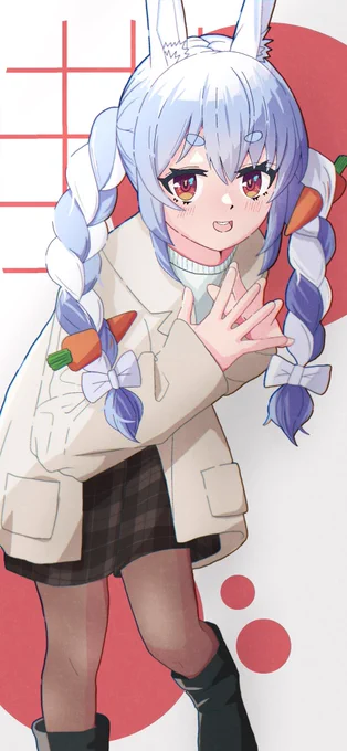 冬コーデぺこらちゃん #ぺこらーと 