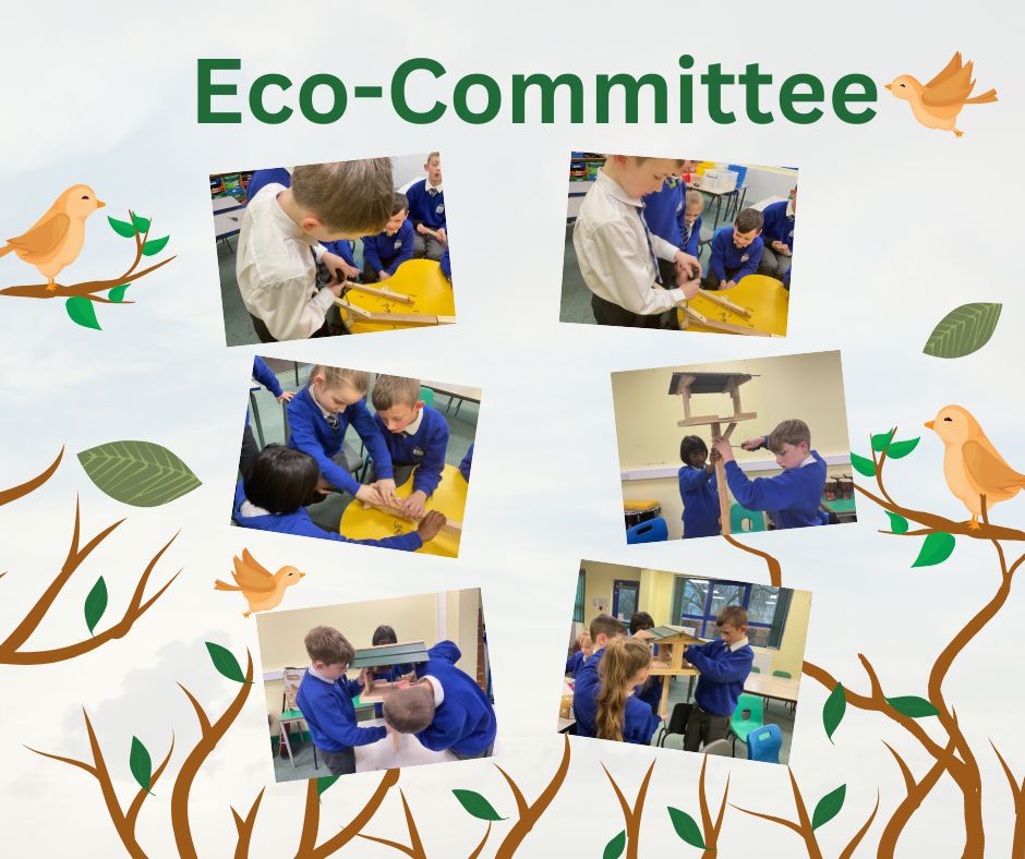 Our Eco-Committee have been busy building a bird feeder and we are going to be making our own treats for the birds next week. 🐦 #Earthshot