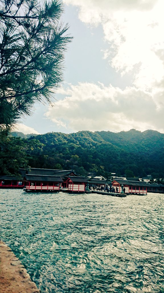 本当に海の上にあるんだ!と感動した。海の上を歩いてるの、とても不思議だった。それが何百年も受け継がれて来てるって、すごいなとも。ずっとわーって思いながら口が開いてた。(マスクがあって良かった) https://t.co/o2qQNAJtYe