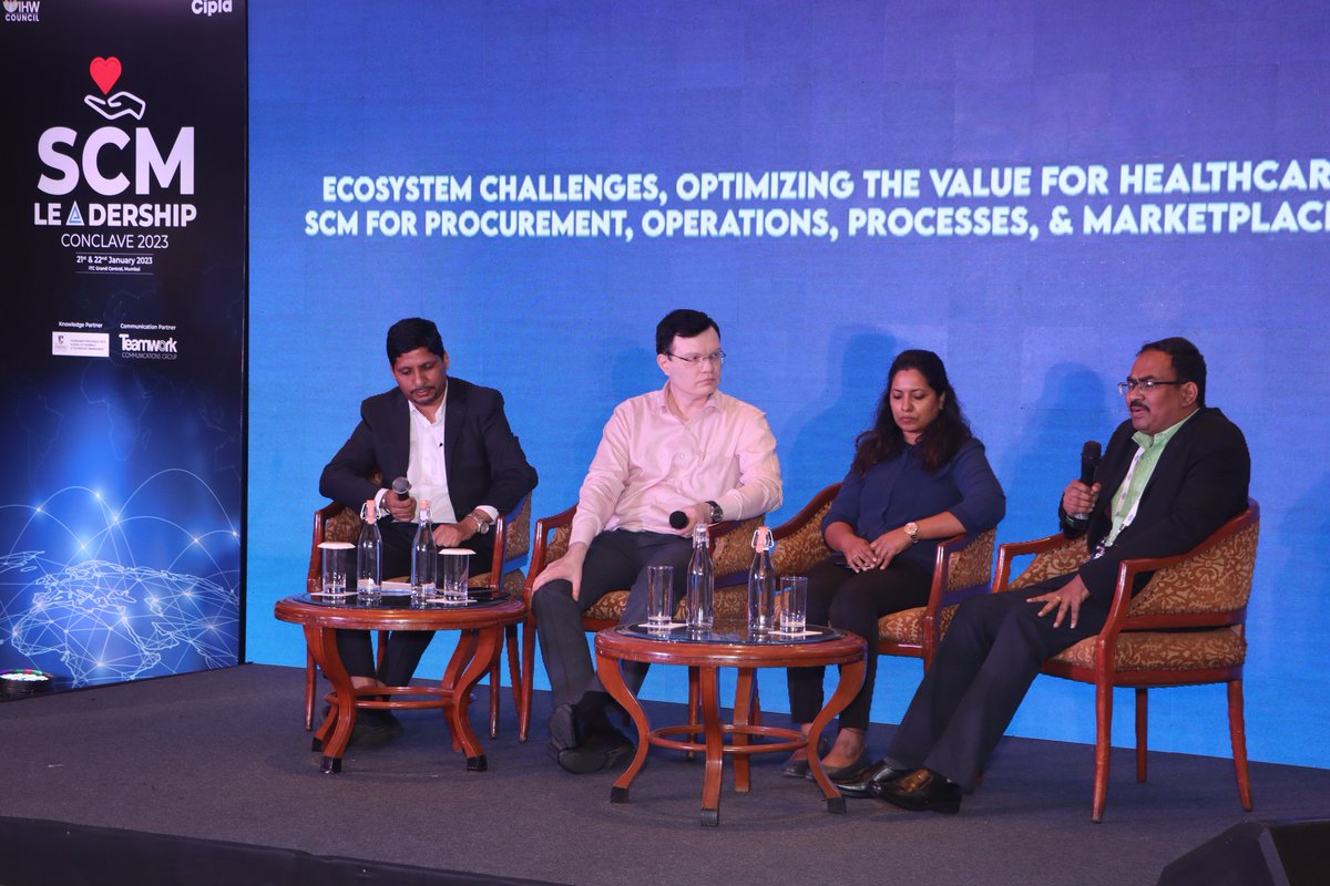 IHWCouncil's tweet image. #SCMConclave!
Panel discussion topic -  Ecosystem challenges, optimizing the value for healthcare pharmacy SCM for procurement, operations, processes, &amp;amp; marketplace engagement

 #SCMLeadershipConclave  #Healthcare