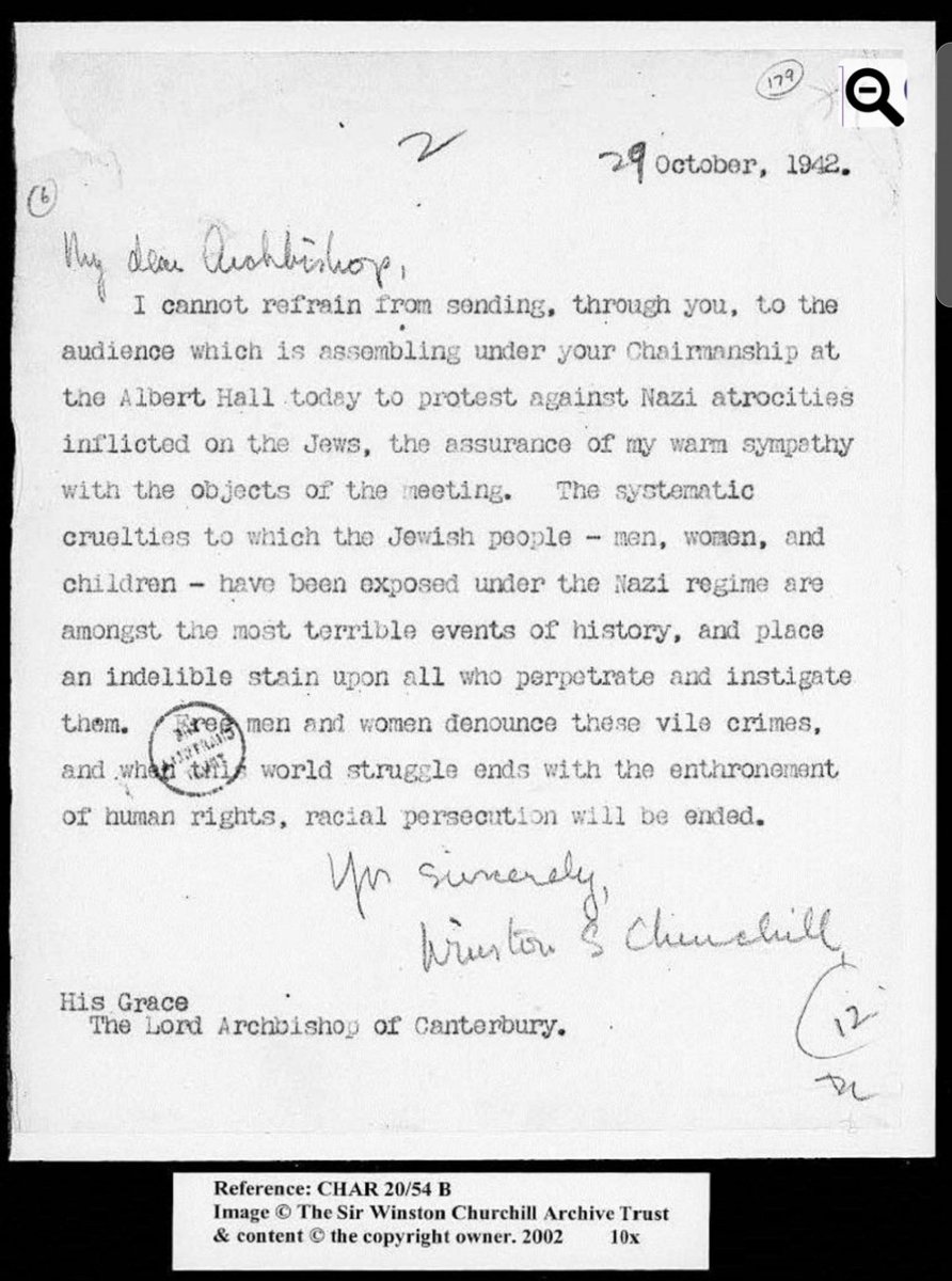'When the world struggle ends with the enthronement of human rights, racial persecution will be ended': Churchill, with a lesson to those who for expediency seek to roll back human rights norms. #HolocaustMemorialDay