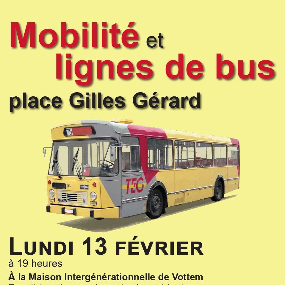 VilleHerstal's tweet photo. #mobilité La Ville de #Herstal et le comité de participation de #Vottem vous convient à une réunion d'infos relative aux lignes de #bus place #GillesGérard le 13/2 à la Maison intergénérationnelle de Vottem, rue du Bouxthay 1, à 19h. #citoyenneté #démocratieparticipative https://t.co/PC0Z6R9ghv