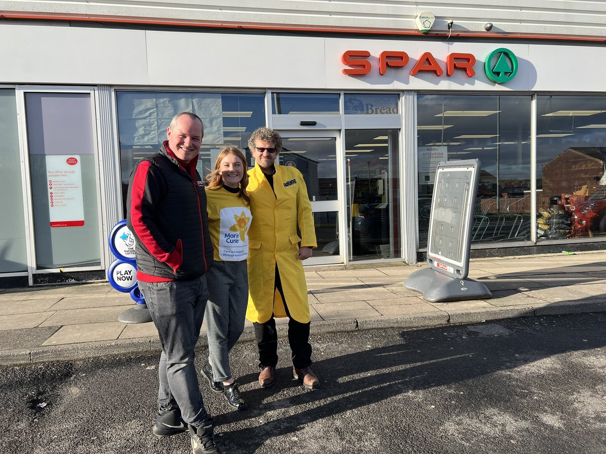 Megan640's tweet photo. So lovely to finally visit the legendary @SPARDSAP store that is @sparossy 💛 they have done so much to support @mariecurieuk and it was great to be able to pop in and say thank you 🌼 https://t.co/2ZIR80XQlR