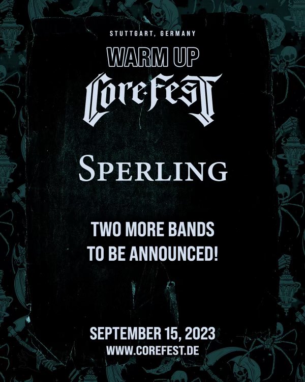 CoreFestGermany's tweet image. We're excited to announce the first bands of #CoreFest2023:
@beingasanocean @AcraniusBand @FuturePalaceDE #ABBIEFALLS
&amp;amp; #CONSVMER 🔥🔥

And that's not all! We will have an official #CoreFest warm-up show on the 15th September with #SPERLING and more to come 😍🔥

STAY TUNED 🖤