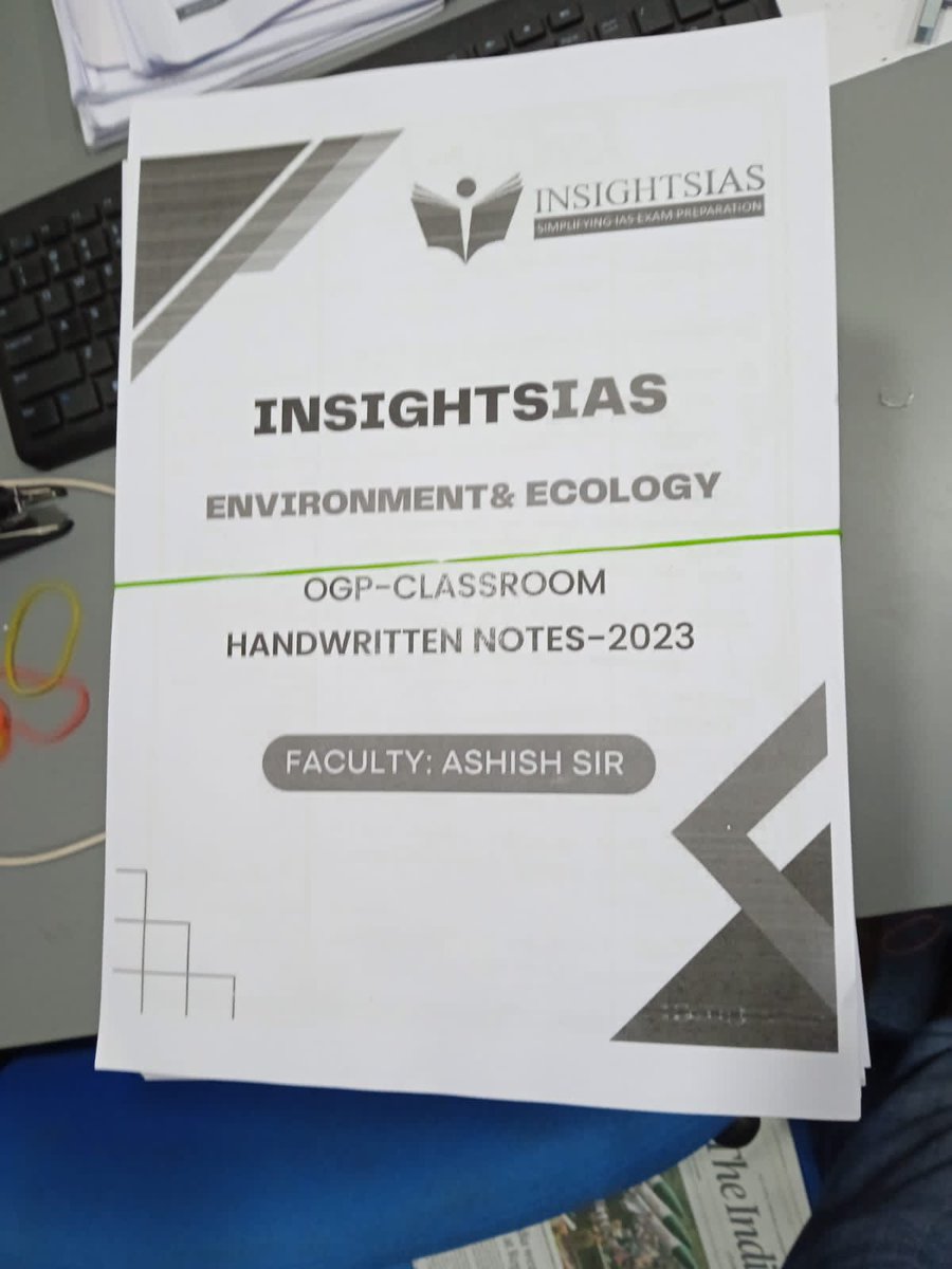 AshishGhadge6's tweet photo. ‘OGP Classroom Handwritten - E&amp;E notes’ available at Delhi xerox shops. 
These shall be helpful for aspirants writing 2023(Pre &amp; Mains).
Thank you @vinaygb sir for the opportunity.😊
@Insights_ias  , #UPSC https://t.co/W2UnJw0Zv3