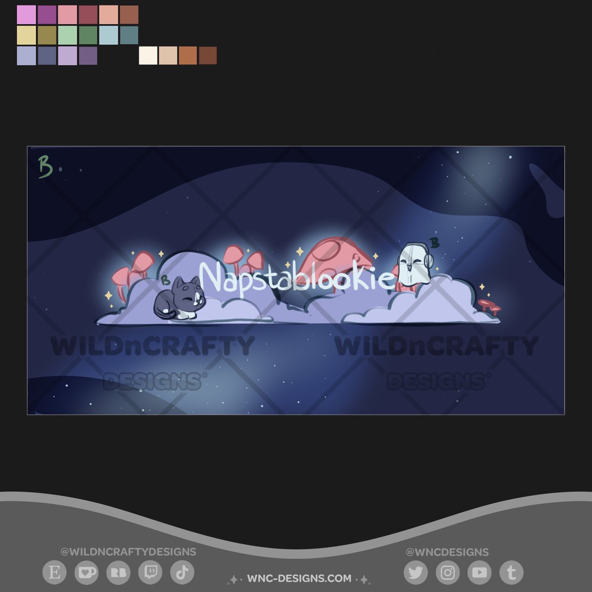 Banner WIP for @/ Napstablookieee ! It’s all coming together 👀
✏️✨
#twitch #twitchaffiliate #twitchemoteartist #DigitalArtist #commissions #Chibi #emotes #emoteartist #vtuber #pngtuber #WnCDesigns  #twitchbanner #custombanner #bannerdesign