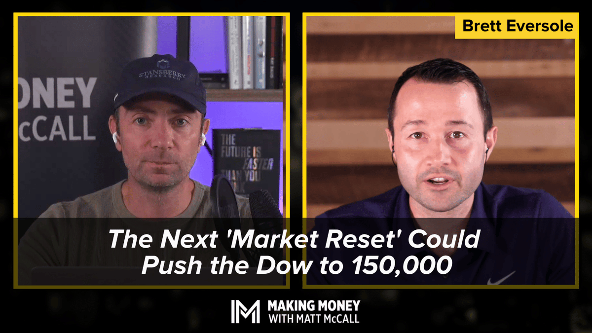 Stansberry's tweet photo. Brett Eversole helps @MatthewMcCall break down everything beneath the market's surface; Inflation, the Fed, earnings season, and the jobs market. They explain how the opportunity created during the 2022 pullback has uncapped a secular bull market run. ➡️ https://t.co/EwU8LqymAh https://t.co/Y7GUuUJNDr