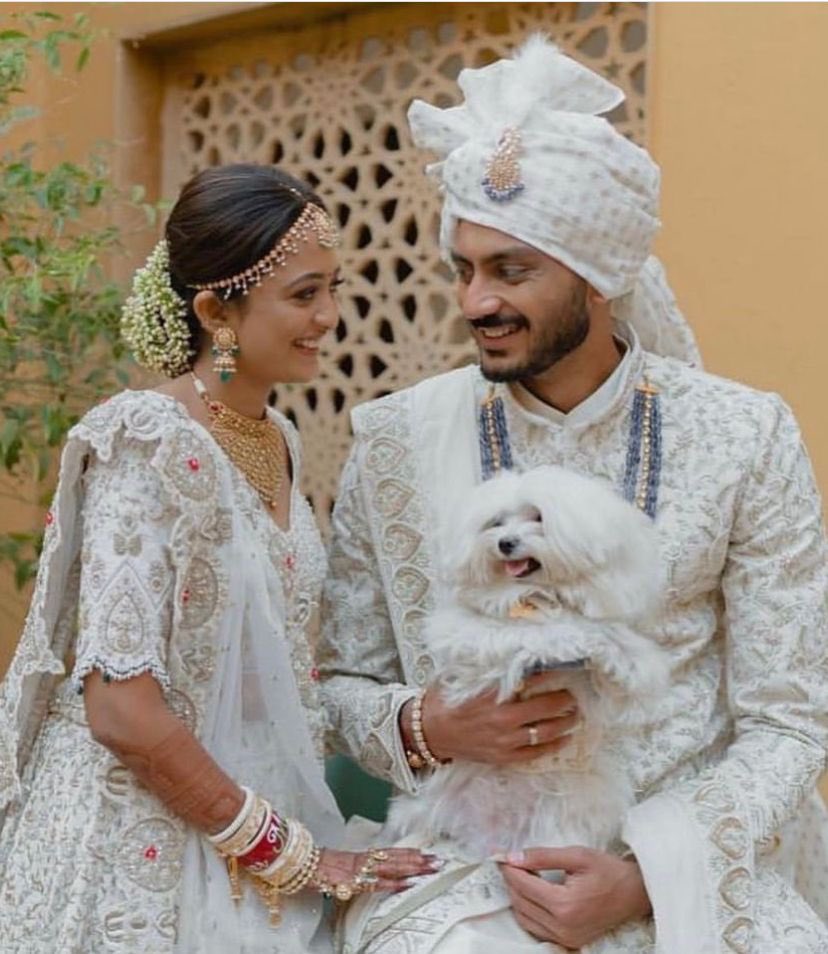 Congratulations <a href="/akshar2026/">Axar Patel</a> and Meha Patel 😍 Wishing you both lifetime of happiness and love. Best wishes on this wonderful journey ahead. 🤗