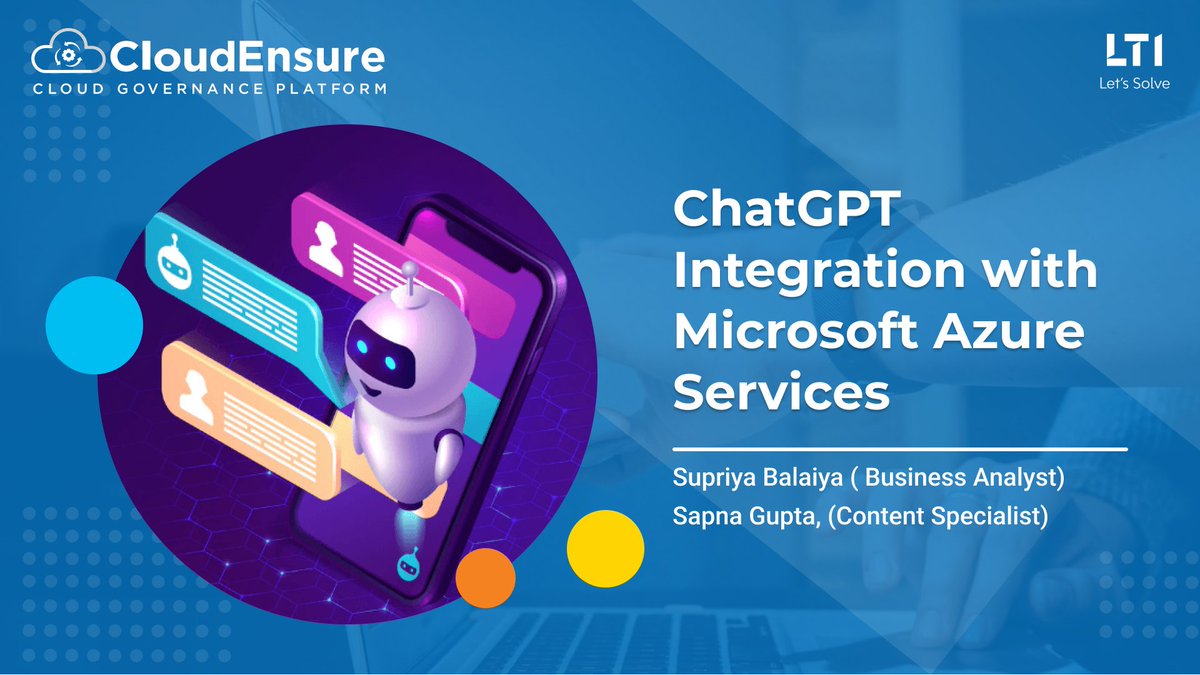 CloudEnsure's tweet photo. Today's blog talks about the basic concepts of ChatGPT and how integrating with Azure OpenAI service creates larger prospects for businesses to enhance their cloud landscape. https://t.co/GiydhOBIKx

#cloud #chatgpt #azure https://t.co/gpQgsNu8RC