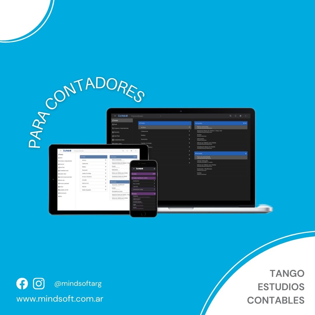 MindsoftArg's tweet image. ¡La solución para contadores/as es Tango Estudio Contable!
Facilita y potencia tu trabajo, siempre actualizado con toda la reglamentación vigente.

Si necesitas asesoramiento, consultanos.

#tangoestudiocontable  #tangosoftware