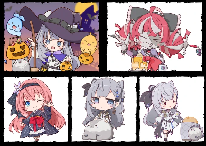 もぐもぐシリーズもまた描きたい #デフォルメ絵を流してデフォルメ民を増やそう