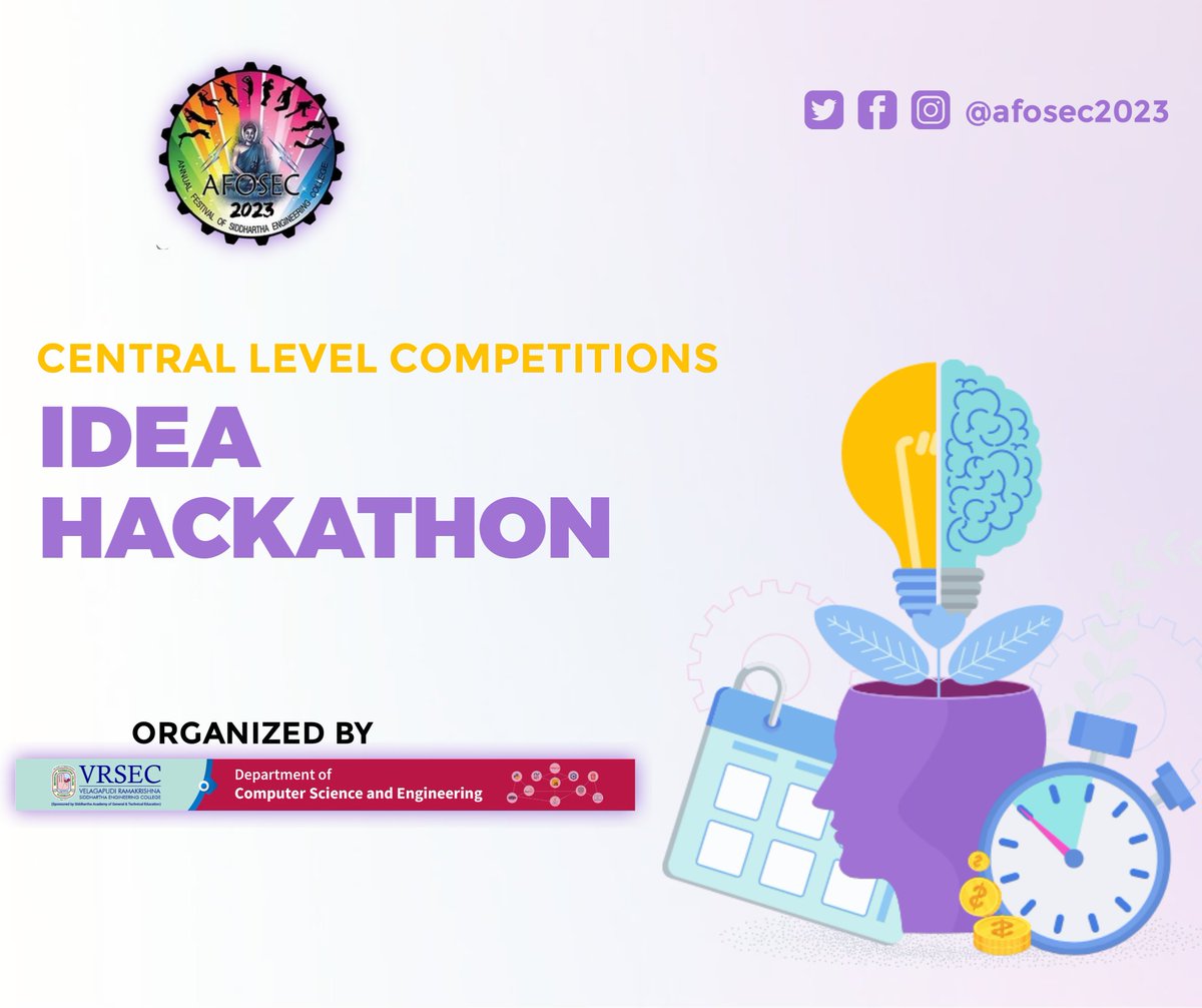 afosec2023's tweet photo. "Unleash Your Creativity and Innovate for the Future: Join the AFOSEC 2023 Idea Hackathon!"
.
.
#afosec2023 #vrsec #vrsiddhartha #ideahackathon https://t.co/zIHS9uQzXH