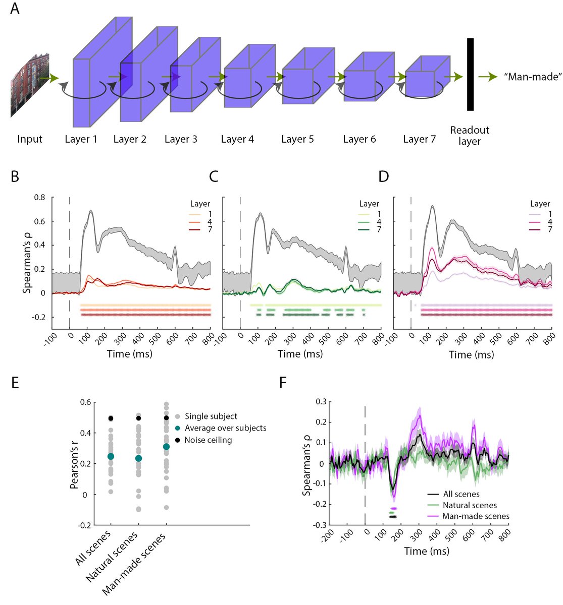 agnessa_14's tweet photo. Lastly, we evaluated BLnet (Spoerer et al., 2020) as a model of scene categorization in humans by correlating (1) human &amp; model representations, (2) human &amp; model RTs, and (3) human representations &amp; model RTs, and observed human-model similarities on all levels (6/7) https://t.co/x2kTc31wQv