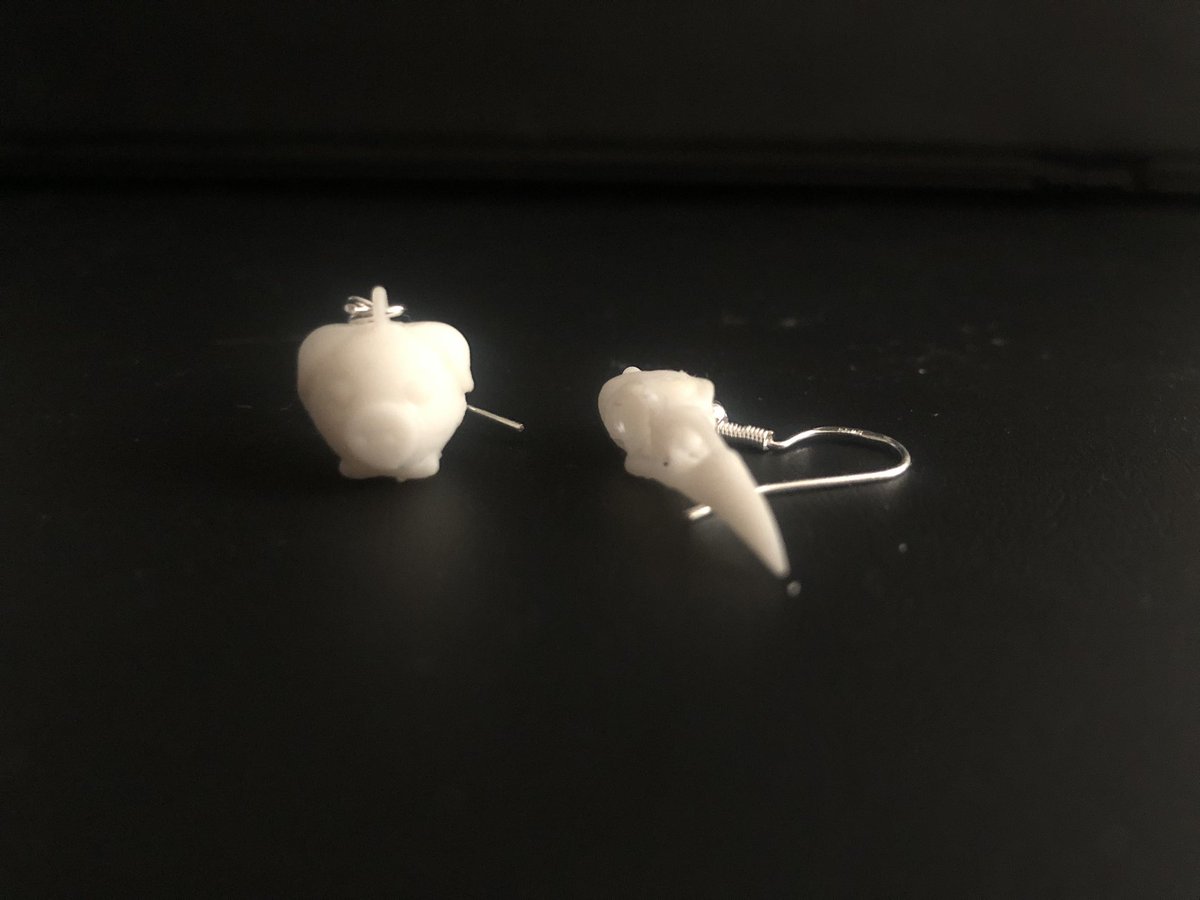 Proyect of Earings.#pig #crowskull #earing