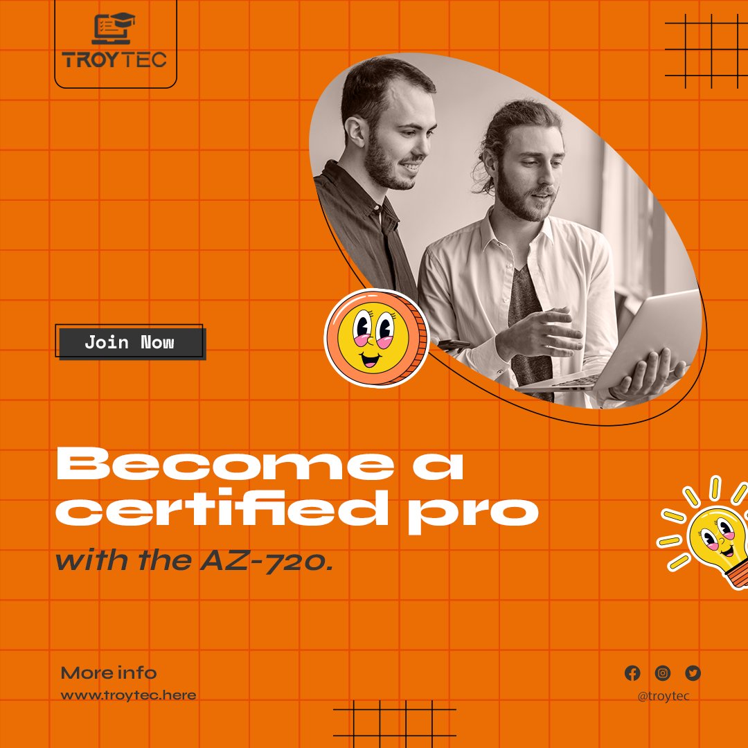 TroytecExam's tweet image. Take your Azure skills to the next level with the AZ-720 Troubleshooting Microsoft Azure Connectivity Exam. 
troytec.com/exam/az-720-ex…
.
.
#MicrosoftCertified #AzureConnectivity #AzureExpert #MicrosoftAzureCertified #tech #learning #marketing #techcourse #skills #courses #beta