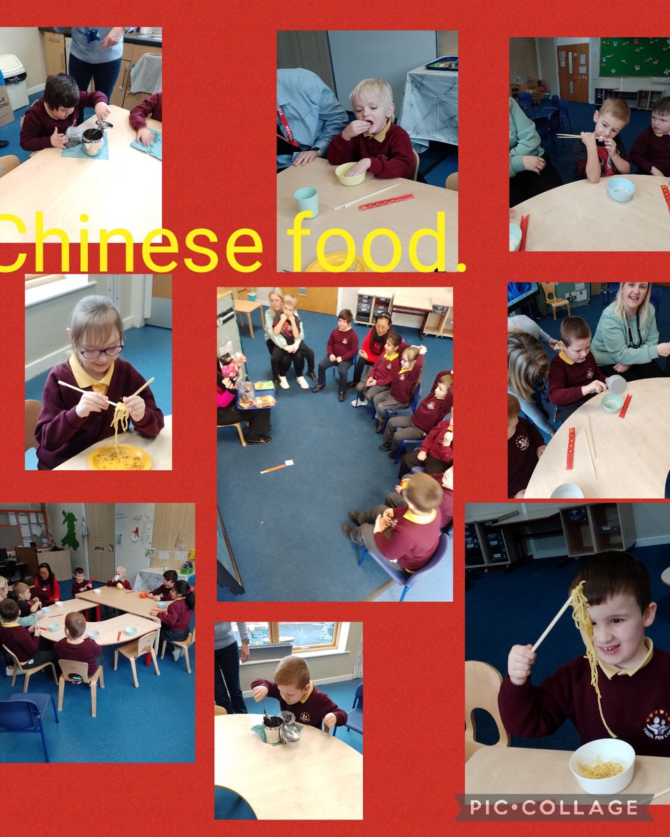 YsgolPenCoch's tweet photo. Yellow class celebrating Chinese New year! 
#yellowclass #ypc https://t.co/Hl5UpxA9Cu