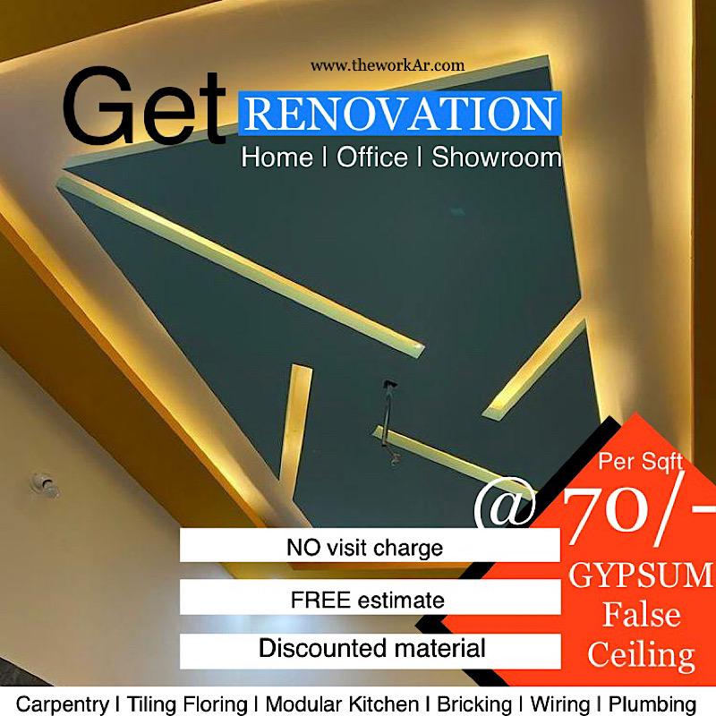 the_workar's tweet photo. False Ceiling Service, home improvement, home remodeling, Kitchen renovation, house transformation, bathroom renovation service.
Best Prices at Home Renovation Service,
🟢NO Visit Charge 
🟢FREE Estimate
🟢 DISCOUNTED materials
#interiors #renovations #home #plumbing #whitewash https://t.co/PQSN9rp9j2