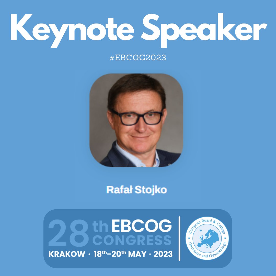 📢Announcement - Rafał Stojko is one of the EBCOG Congress keynote speakers.
Come to the congress in Krakow to see him live!

#EBCOG2023 #obgyn #krakow