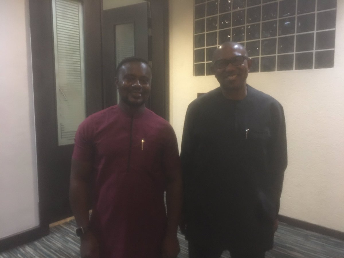ObiButler's tweet photo. Hello Sir; H.E Peter Obi @PeterObi, I’m glad to officially inform you that you just got 2 Legal (Myself & my wife) Vote added to your million vote. Congratulations sir #GoAndCollectYourPVC. https://t.co/1HSWw5HF9i