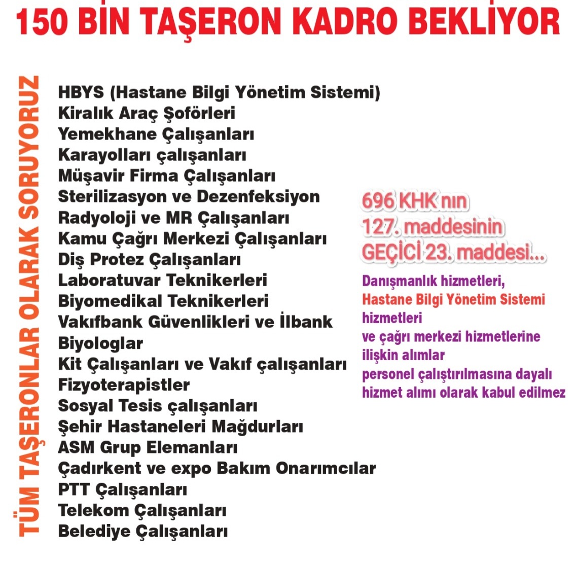 70magdur's tweet photo. HastaneBilgi YönetimSistemi , Kiralık Araç şoförleri, Yemekhane, karayollari %70 takılan Taşören işçiler sayamadığımız diğer Taşoren branşlar kadro haberi bekliyor https://t.co/RTBVx3nymQ