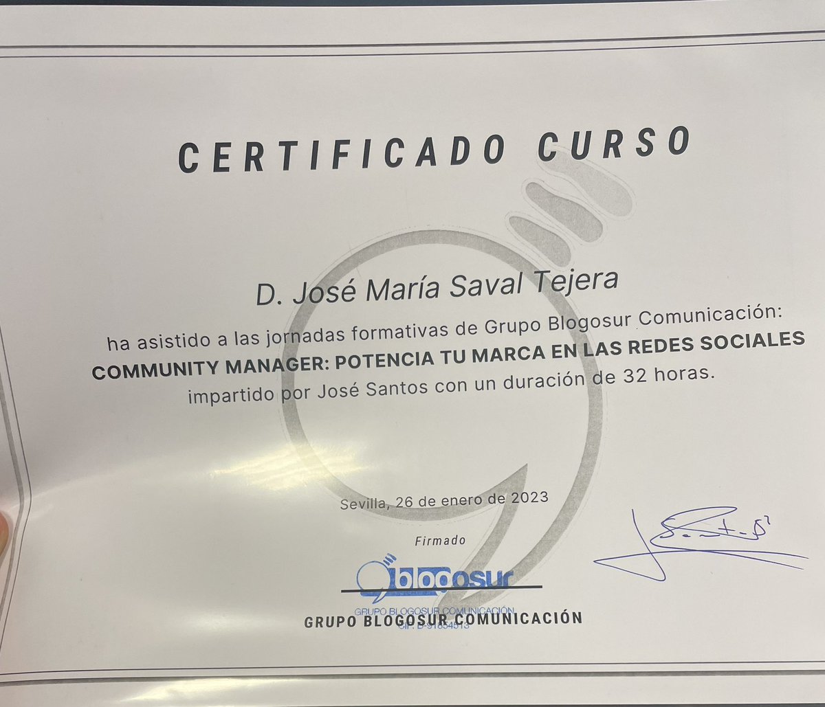 JoseSavalT's tweet photo. 🤓 ¡Seguimos aprendiendo!
🤗 ¡Muchas gracias, @Blogosur, @PPSantos_S!
#CMBlogosur #CommunityManager https://t.co/ZdEw5XCTcU