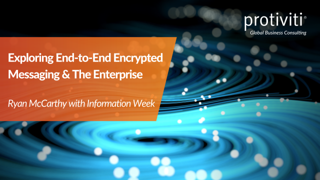 VBPatterson's tweet photo. End-to-end encrypted messaging options are widely available today. How do these solutions fit into corporate IT and security strategy? Protiviti's Ryan McCarthy shares with Information Week. https://t.co/jSKJ5J0ptB https://t.co/fEUXTu7Vyt