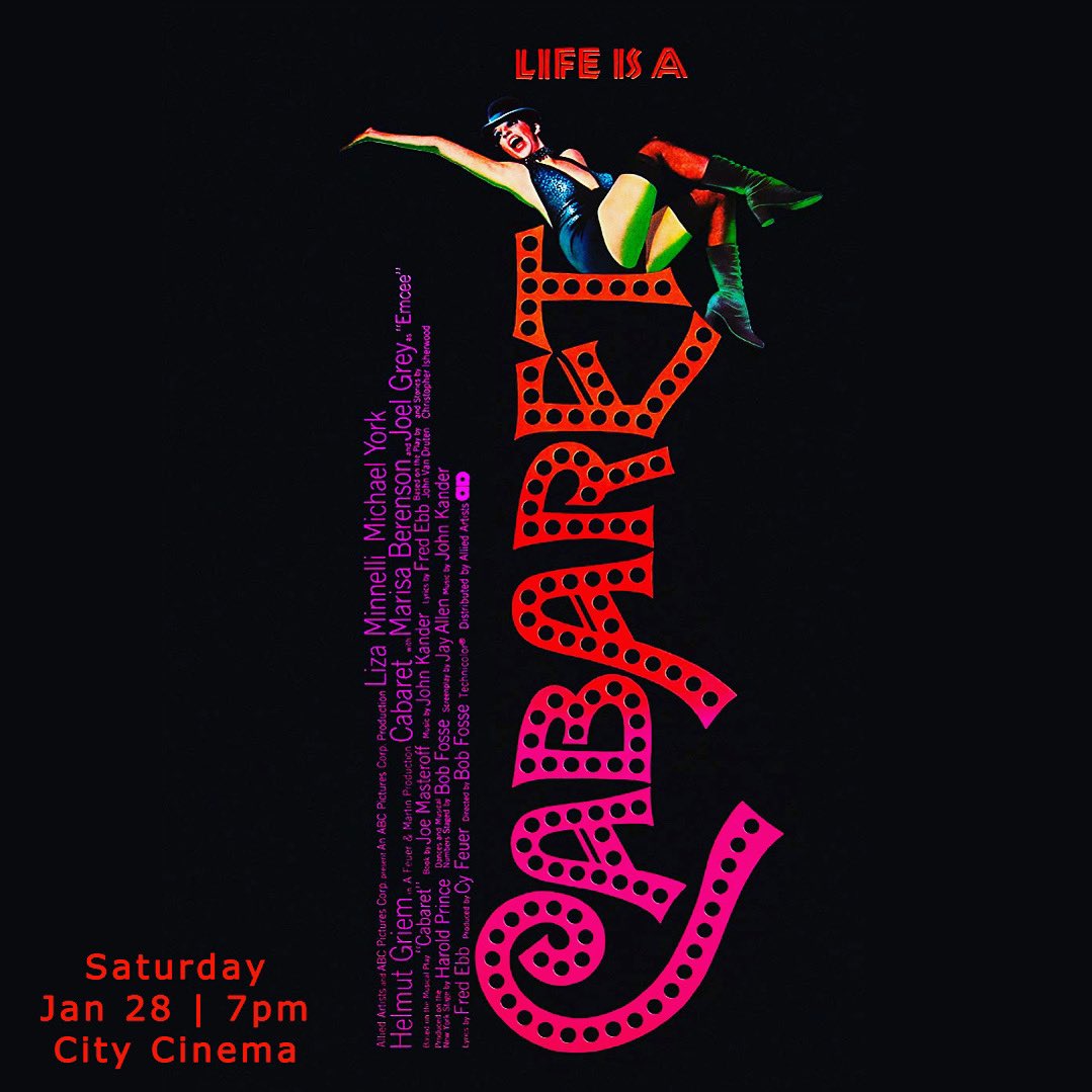 Tomorrow (Jan 28) at 7pm, Cabaret, with Liza Minnelli, will be shown at <a href="/city_cinema/">City Cinema</a> (Winner of 8 Oscars)

Tickets online (bit.ly/3WEdW3V)

Presented by Ice City Festival (<a href="/CharlottetownPE/">Discover Charlottetown</a>)
Sponsored by <a href="/hollywoodsuite/">Hollywood Suite</a> 

#charlottetown <a href="/Downtown_Chtown/">Downtown Ch'town,PEI</a> #pei