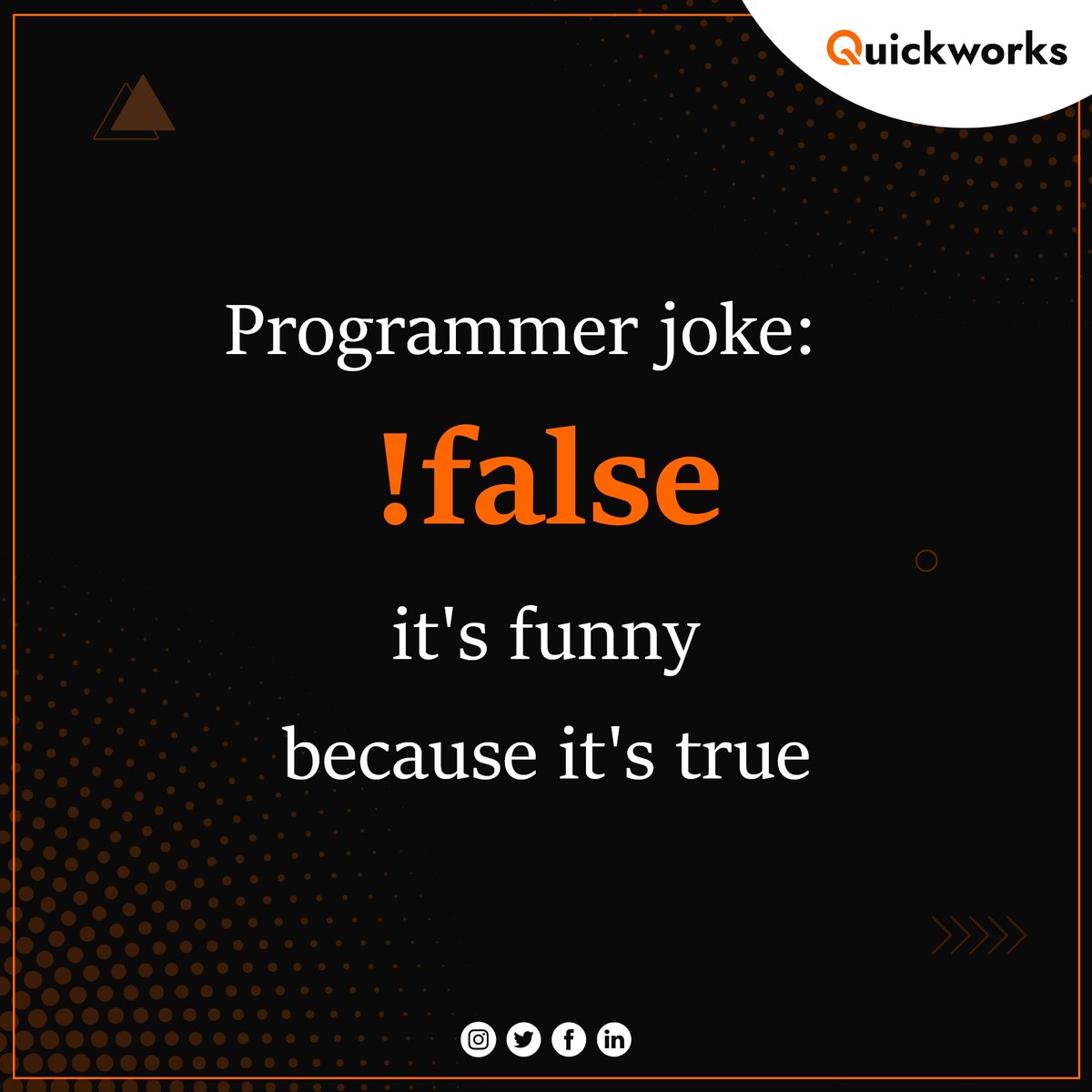 Logic While Coding > Real-Life Logic 
We came up with this one... What's yours?
.
.
.
#programmerjokes #codingjokes #developersjokes #funfriday #fridayvibes #weekend #jokes #jokeoftheday