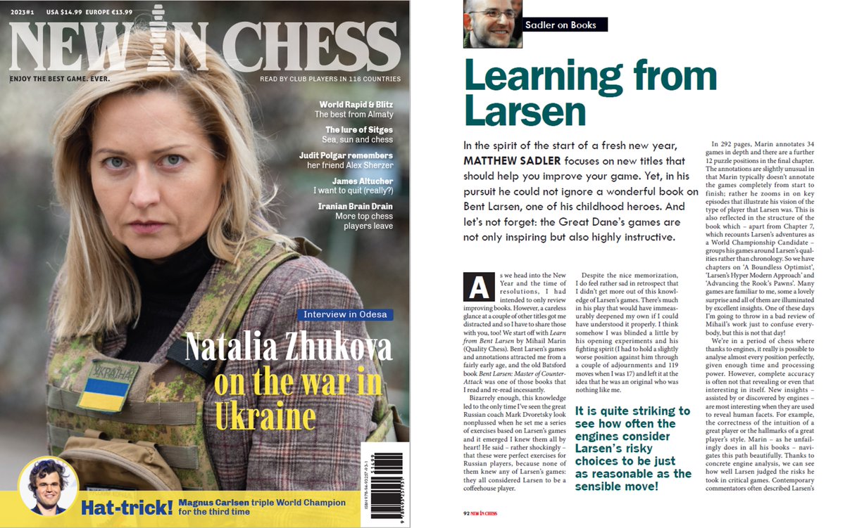 Sadler on Books
In the spirit of the start of a fresh new year, <a href="/gmmds/">Matthew Sadler</a> focuses on new titles that should help you improve your game. And slips in a wonderful book on Bent Larsen, one of his childhood heroes. Check out the reviews in newinchess.com/new-in-chess-2…