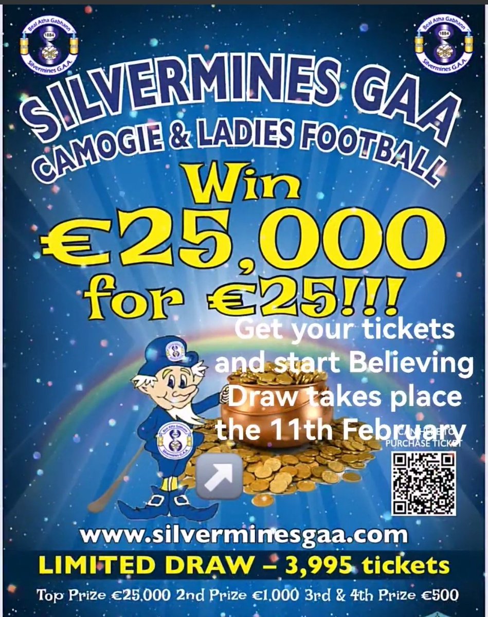 colmmaher4's tweet photo. Only 2 week's to go...So get your tickets and Don't miss out.....it would be a nice start to the year 🤑🤑🤑25K for €25...with second prize of €1000 and 3th and 4th prize of €500... tickets can be got at https://t.co/D1t6vKLQ5B it's worth a chance https://t.co/VRQ20yt4Rt