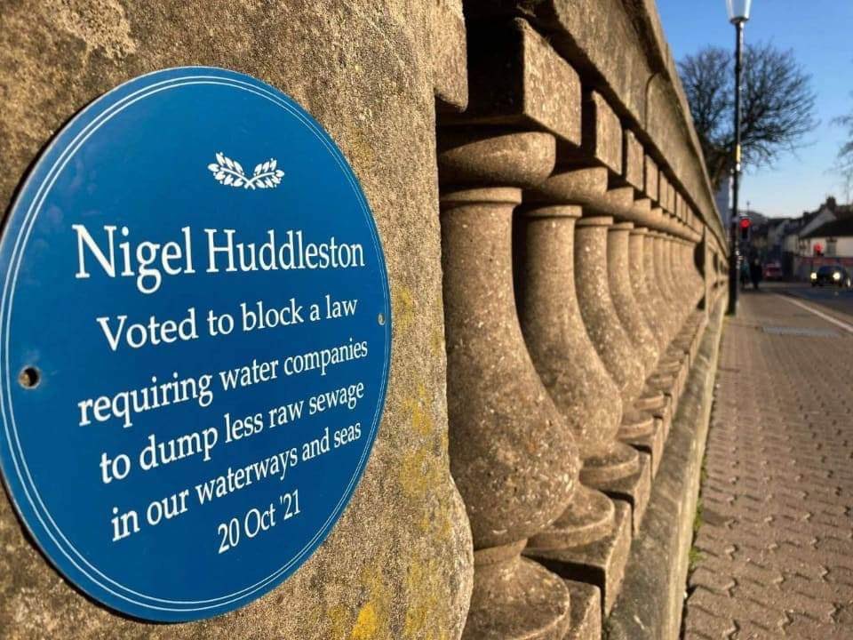 Don’t know who did this about my MP Nigel Huddleston but 👏👏👏! #Evesham #MidWorcestershire #TorySewageParty #SaveOurRivers