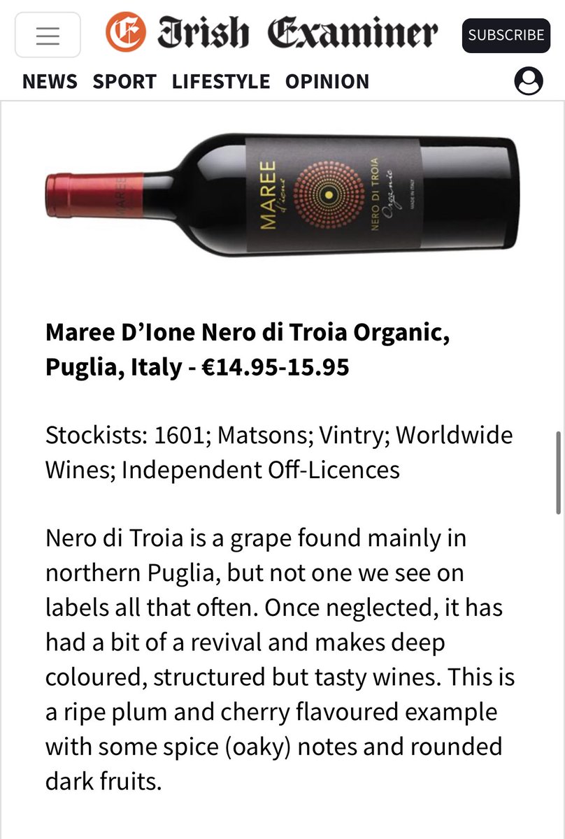 Bren Smith 🍇🍷❤️️ (@mackenwaywines) on Twitter photo Thanks <a href="/LesliesWineFood/">leslie williams</a> for recommending our Maree D’Lone Nero Di Troia in this weekends Examiner. Thanks <a href="/LesliesWineFood/">leslie williams</a> for recommending our Maree D’Lone Nero Di Troia in this weekends Examiner.