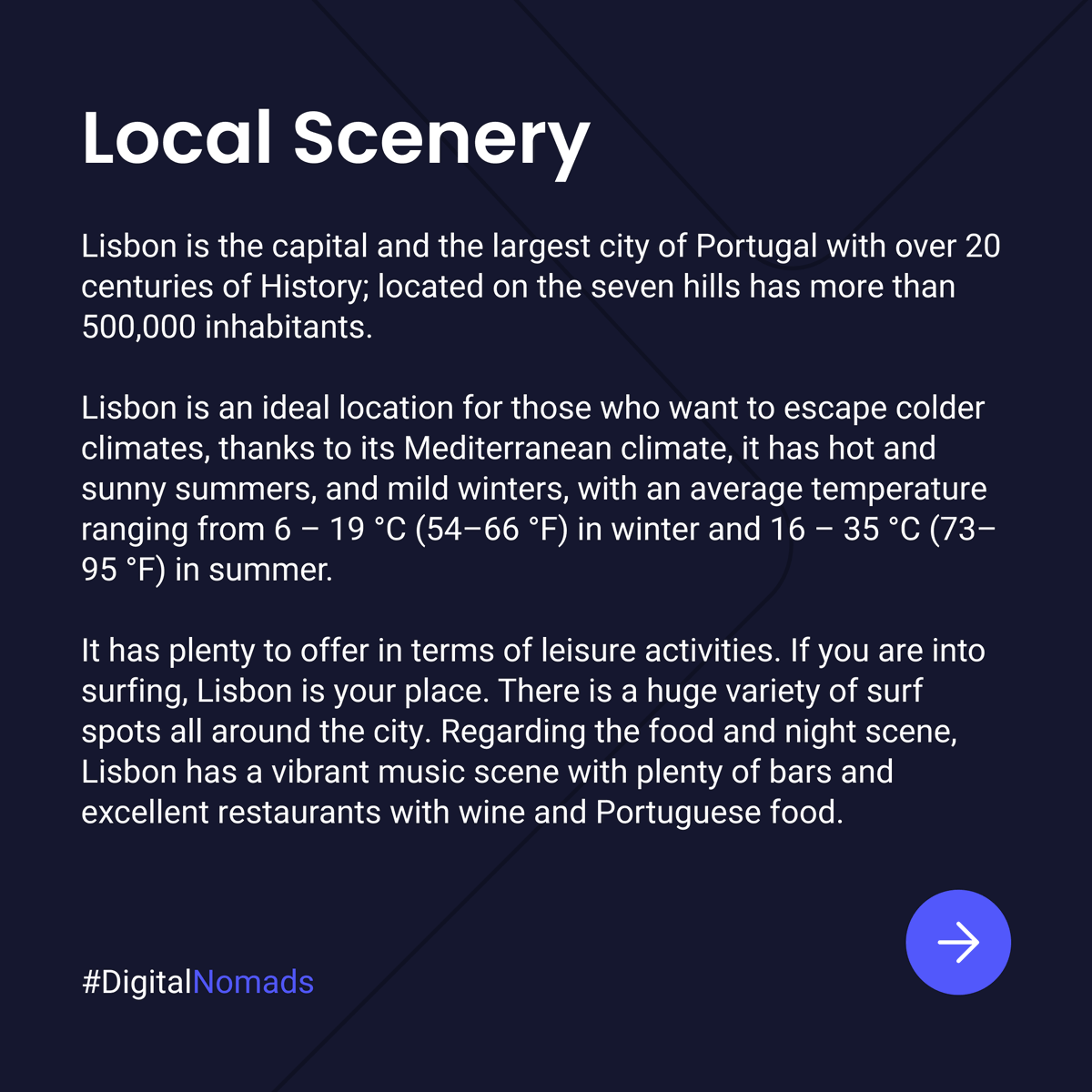 Proxify_Dev's tweet photo. Remote working allows you to work from anywhere you want.๐บ๏ธ
๐ This month we are sharing a paradise city for remote workers: Lisbon!
Which location you are planning to explore in 2023?
Let us know in the thread below.
#digitalnomad #proxify #developers #remote #travel https://t.co/srsL8tQYVO