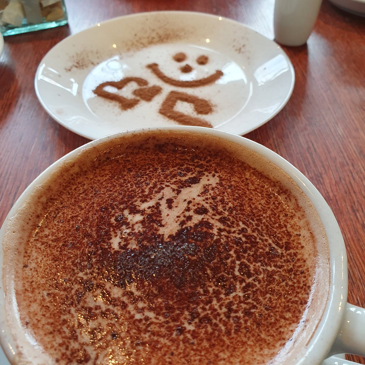 They forgot my smiley face so I got a smile on a plate! #Welovecoffee #Harefield @Hillingdon