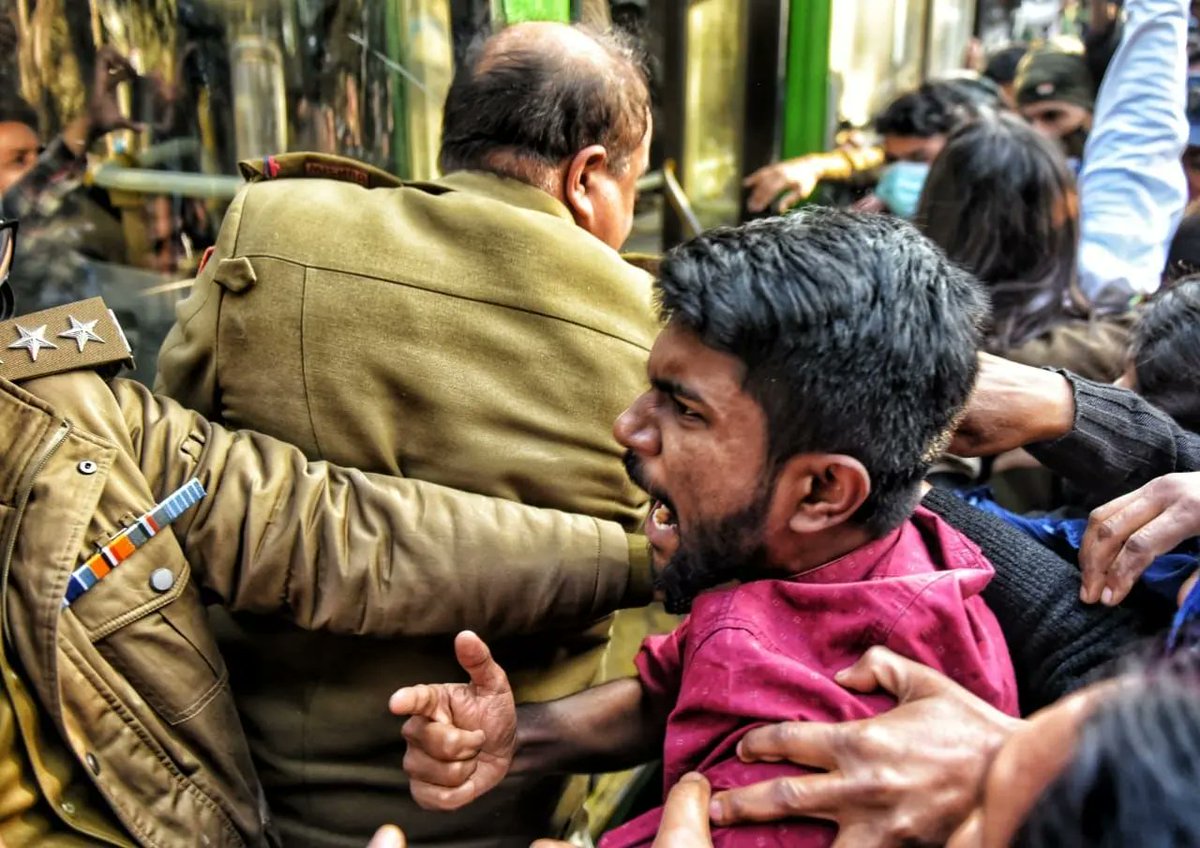 DivonAugustine's tweet photo. Got detained by Delhi Police after peacefully protesting for the screening of the BBC's docuseries on PM Modi. No amount of banning can suppress the truth from coming out. https://t.co/Mc4mKW5J6C