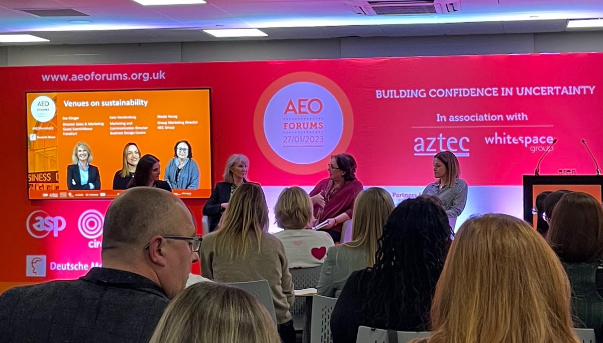 thenec's tweet photo. Today we joined other sustainability-conscious venues at the #AEOForums to discuss our approach to achieving net-zero and how we can support event organisers on their sustainability journey. https://t.co/YNhuP4THyC