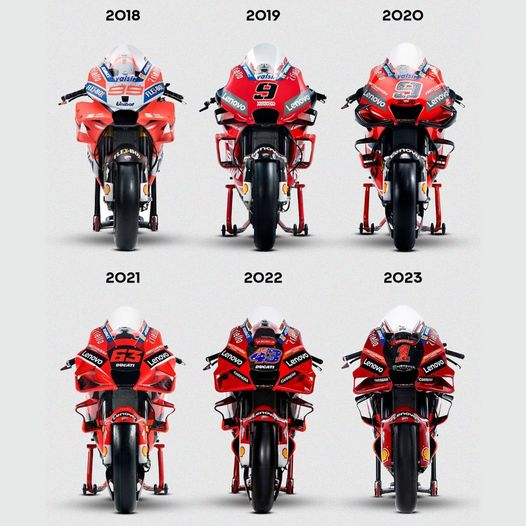 I like looking at the evolution of the rear wheel paddock stand #DucatiLenovoTeam used for the photos. 2 wheels or 4? Red or black? Who knows? It's CRAZY over there in Bologna!  Must be part of Gigi's intimidation plan.