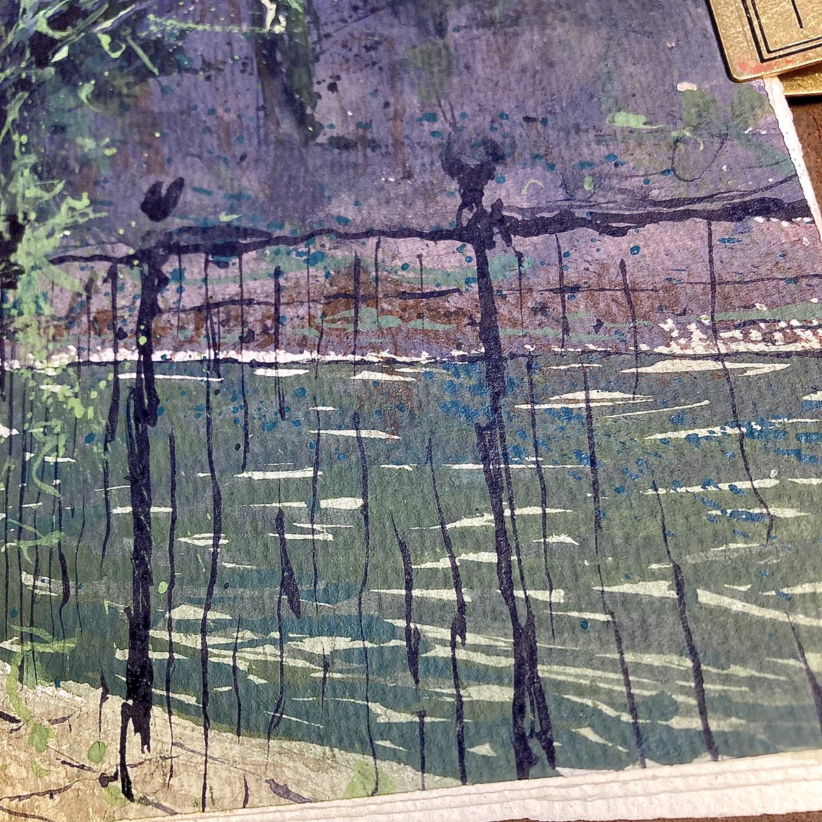 Last year with <a href="/tommmoore/">tomm moore</a> painting if front of Kilkenny castle. Awesome coffee! #painting #watercolor