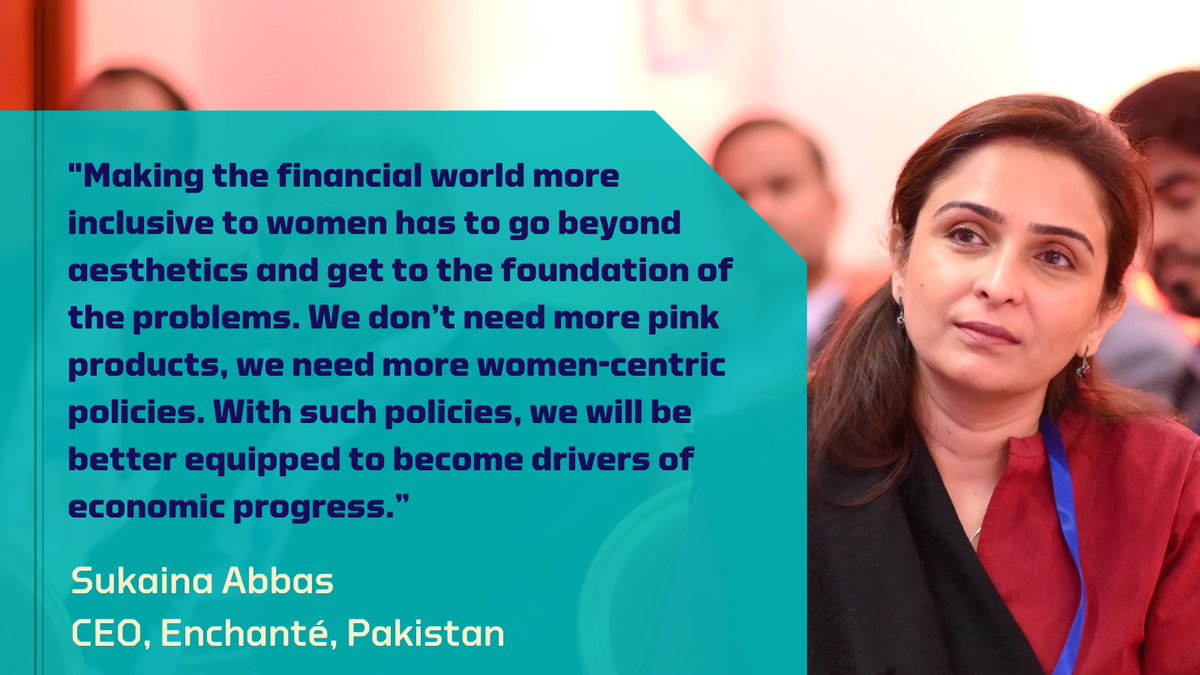 BetterThan_Cash's tweet photo. "We don't need more pink products, we need more women-centric policies," said @su_kaina of @enchante, while highlighting that the financial world has to become more inclusive and equal. https://t.co/Q9kxD9I1K1