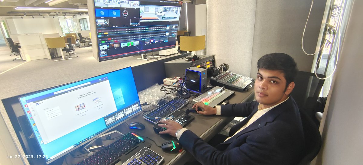 ChannelTek's tweet photo. Pakistan's First @NewTekInc University qualified #NDI (Networ Device Interface) Specialist @SJahanzebimam at his first #NDI based @Telycamptz Multi PTZ Cam Studio with @NewTekInc Live Production System using @NETGEAR NDI 5.0 Platform AV Network Switches. #JayEsss @mediacastsys https://t.co/WKd0noxhD0