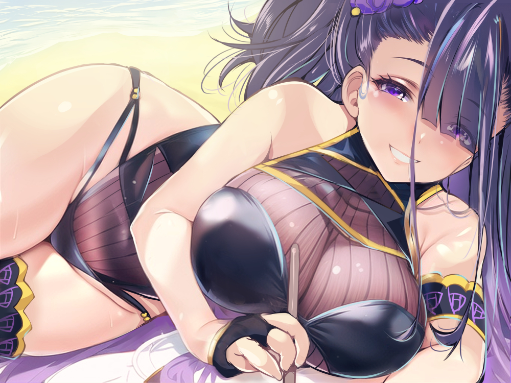 #くそ寒いので水着絵を貼る 
式部パイセン～～ 