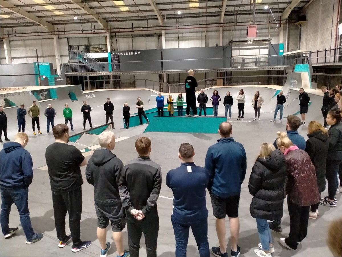 SportMattersDG's tweet photo. It's a packed PE Leads Day here @graystoneASA , with Active Learning our theme for the day. So what better way to start than to let Oli loose on the teachers! https://t.co/cuueMq8v3i