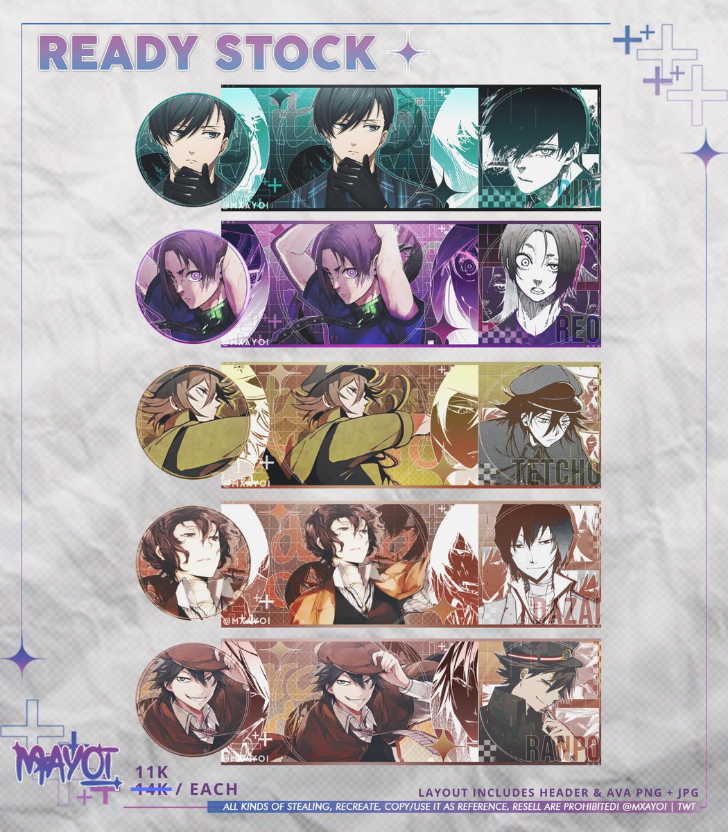 [ Help RT pls? ty! ]

Hii, aku ada sale layout ready stock anime &amp; genshin dengan harga 11k/each. Payment via QRIS, dapat header &amp; ava png+jpg ૮ • ﻌ - ა⁩

Bisa langsung DM yaa untuk take layoutnya. Yuk abisin! ✧

#zonajajan #zonauang️
