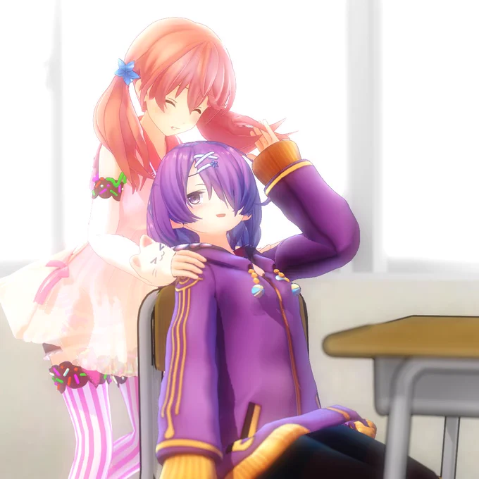 姉妹のような仲の良さ#ふたばあーと#あずきそあーと <(C)Appland, Inc.> 