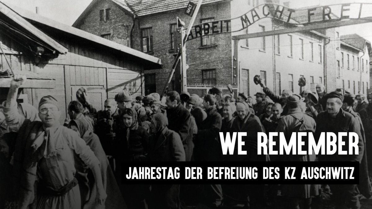Heute vor 78 Jahren wurde das Vernichtungslager Auschwitz von der Roten Armee befreit.

Wir gedenken derer, die vom nationalsozialistischen Deutschland entrechtet, verfolgt und ermordet wurden.
#NieWieder