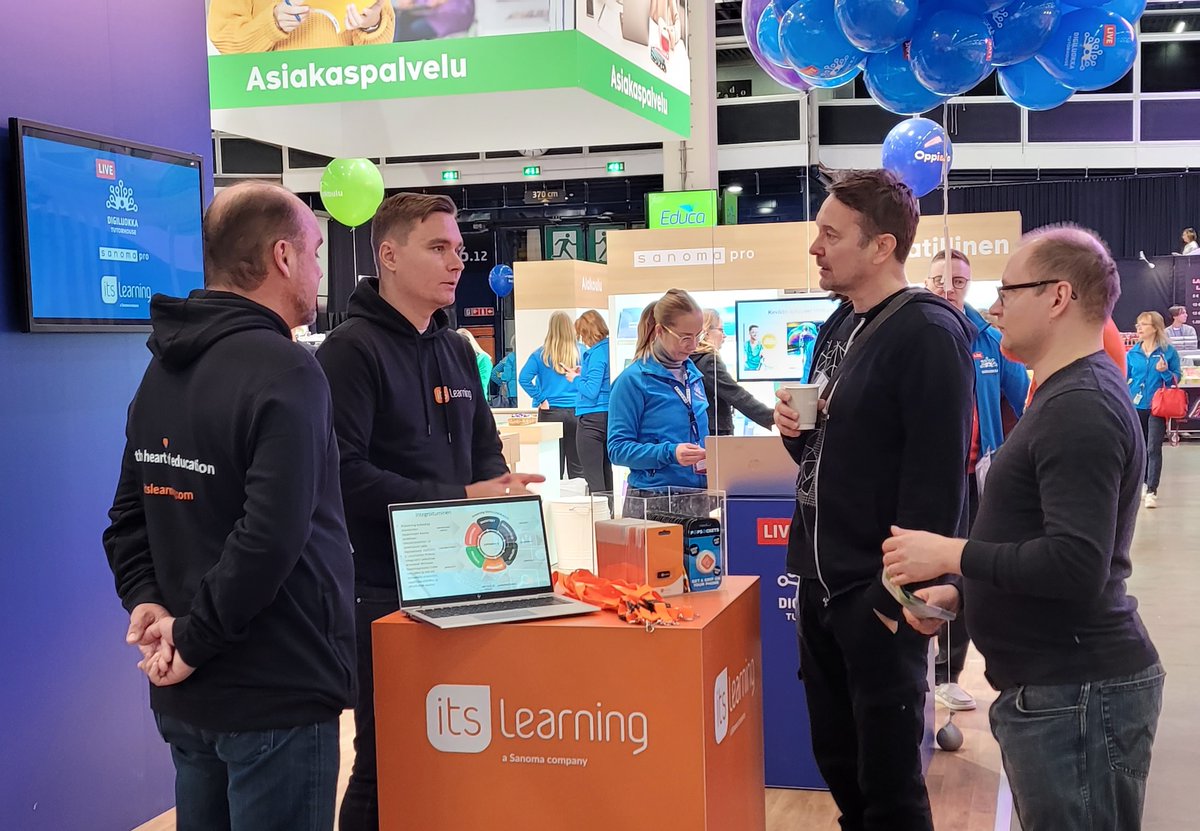 itslearningFI's tweet photo. Tervetuloa tutustumaan ja vaihtamaan kuulumisia tänään #EDUCA2023 messuilla!
👉 https://t.co/NjSP5Xkm3d
#Educa2023 #opetus #oppiminen #LMS #itslearning #tutorhouse #sanomapro https://t.co/eLV492mdJL