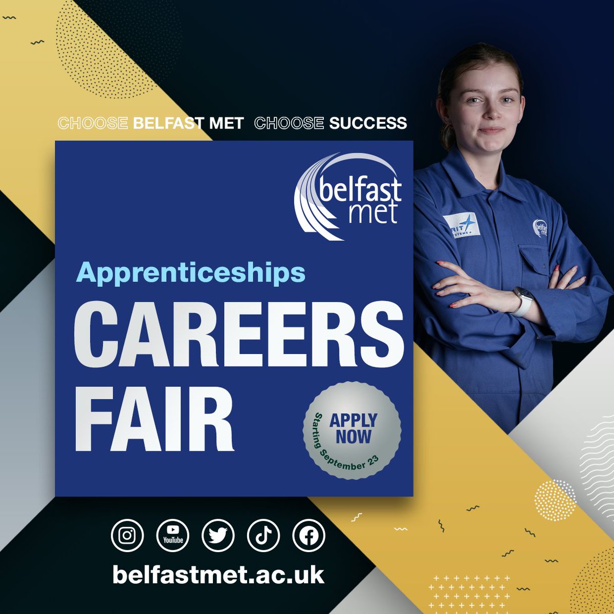 Are you a Careers Teacher in NI and want to bring a group of students to our Apprenticeship Fair on 7th Feb in our E3 Campus from 10am-12pm? 

Limited tickets remain, please drop us a DM for the booking link.

#apprenticeships #niaw #makeitatthemet